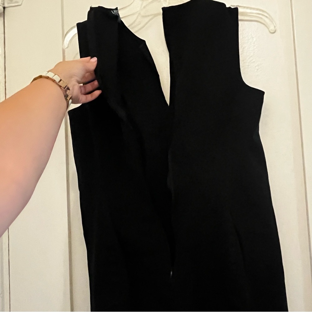 Lauren Ralph Lauren Black Chamonix Sleeveless Mini V-Neck Dress - Size 6 - Picture 12 of 12